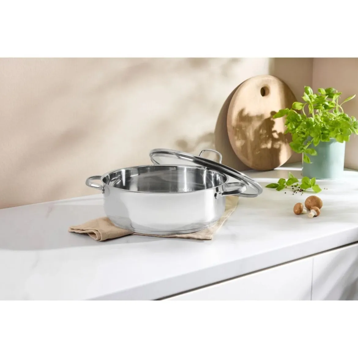 SILVERCREST® Edelstahl-Kasserolle, Ø 28 cm - B-Ware