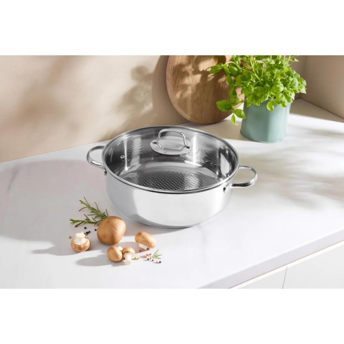 SILVERCREST® Edelstahl-Kasserolle, Ø 28 cm - B-Ware