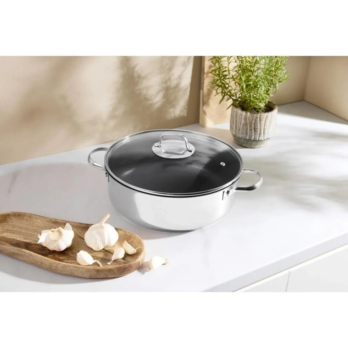 SILVERCREST® Edelstahl-Kasserolle, Ø 28 cm - B-Ware