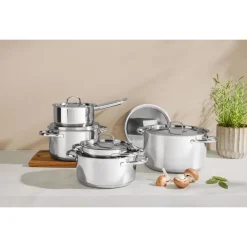 SILVERCREST® Edelstahl-Topf-Set, 10-teilig - B-Ware