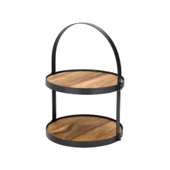 SILVERCREST® Etagere mit Akazienholz (Etagere Rund) - B-Ware sehr gut