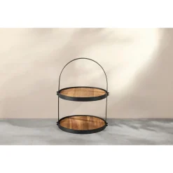 SILVERCREST® Etagere mit Akazienholz (Etagere Rund) - B-Ware sehr gut