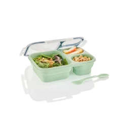 SILVERCREST® Faltbare Frischhaltedosen / Lunchbox, aus hitzebeständigem Silikon - B-Ware
