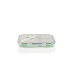 SILVERCREST® Faltbare Frischhaltedosen / Lunchbox, aus hitzebeständigem Silikon - B-Ware