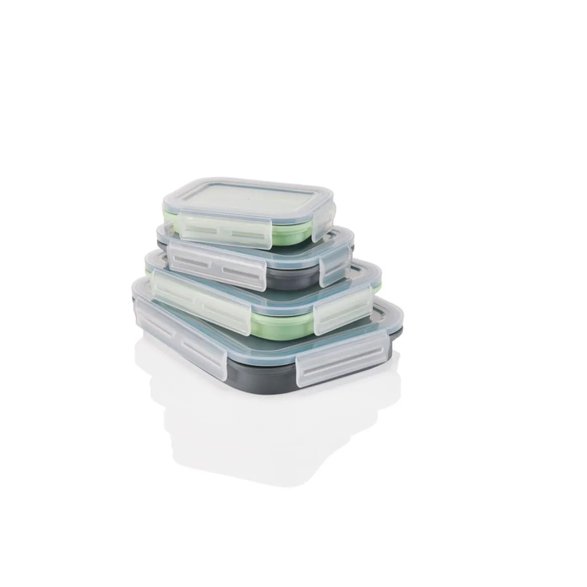 SILVERCREST® Faltbare Frischhaltedosen / Lunchbox, aus hitzebeständigem Silikon - B-Ware