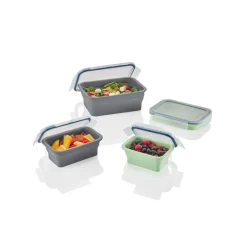 SILVERCREST® Faltbare Frischhaltedosen / Lunchbox, aus hitzebeständigem Silikon - B-Ware