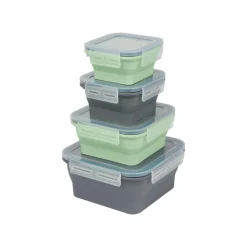 SILVERCREST® Faltbare Frischhaltedosen / Lunchbox, aus hitzebeständigem Silikon - B-Ware
