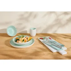 SILVERCREST® Geschirrset »Porto«, 24-teilig (Grün) - B-Ware sehr gut