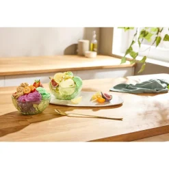 SILVERCREST® Glas-Eisbecher-Set / Glas-Eisschalen-Set (Schälchen/mint) - B-Ware neuwertig