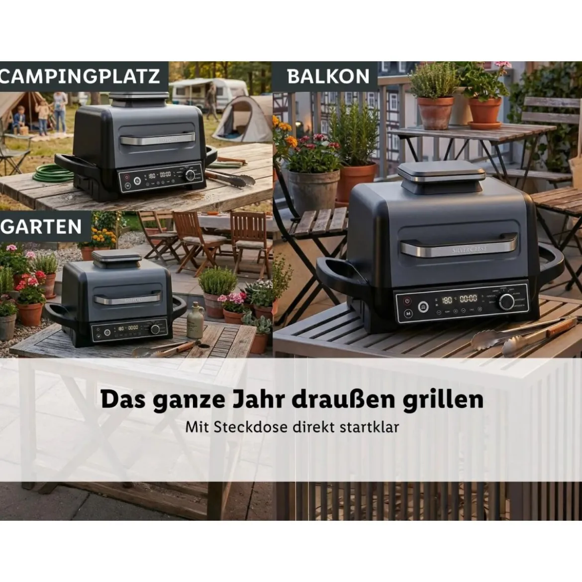 SILVERCREST® Grill und Smoker, elektrisch - B-Ware neuwertig