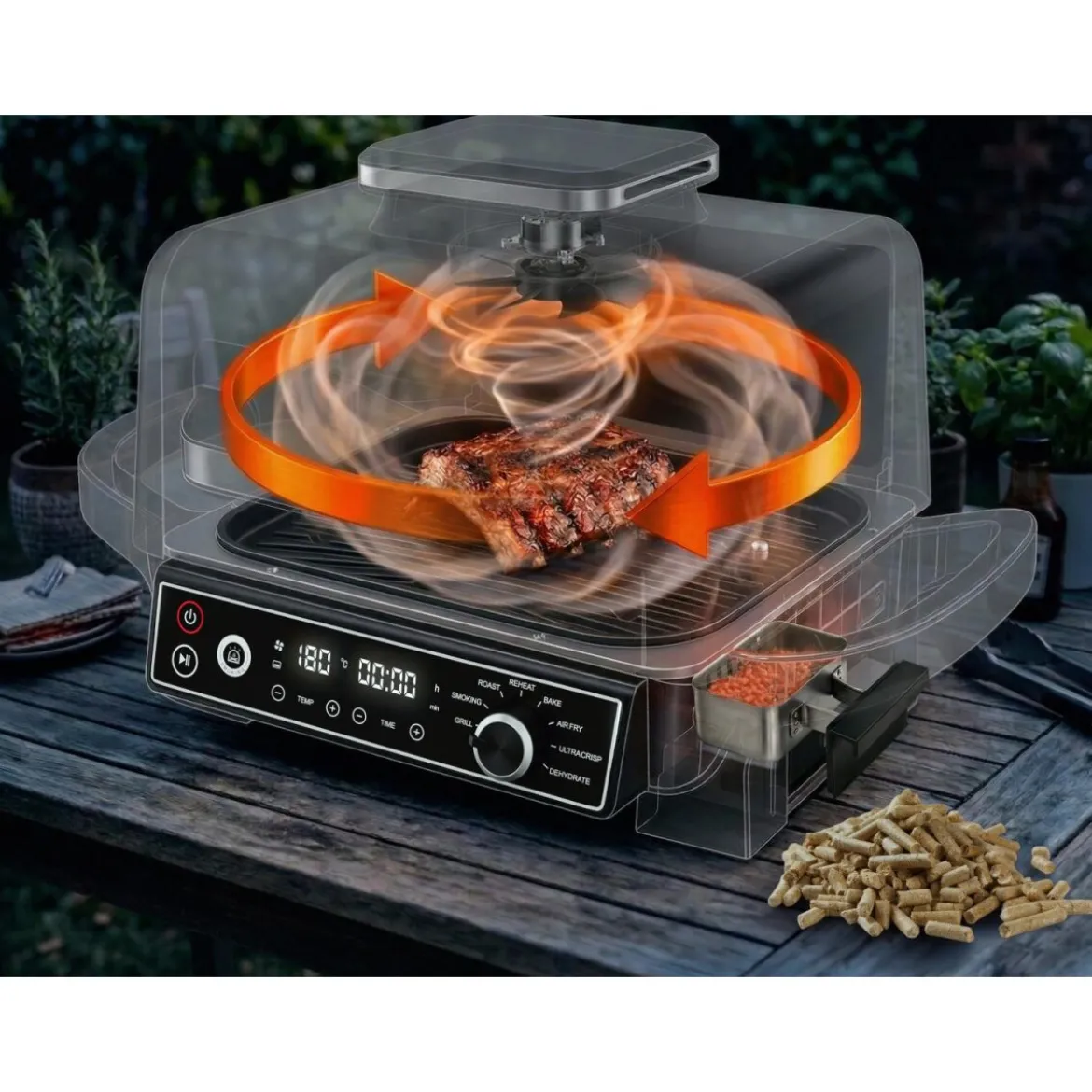 SILVERCREST® Grill und Smoker, elektrisch - B-Ware neuwertig