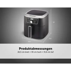 SILVERCREST® Heißluftfritteuse »SHFD 2150 B1«, 6,7 l - B-Ware
