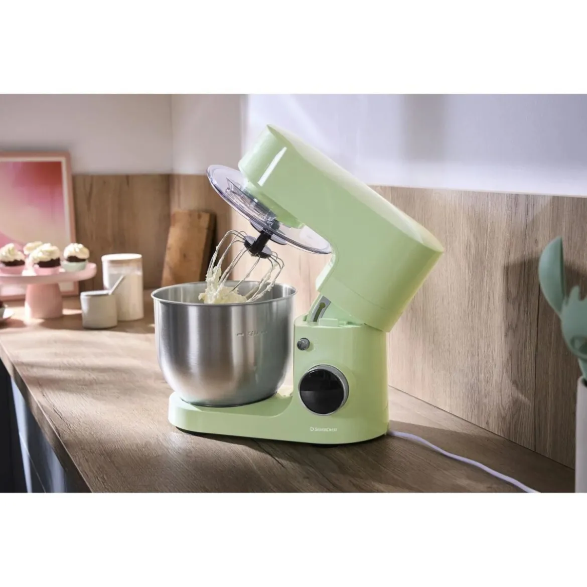 SILVERCREST® Küchenmaschine SKM 600 F1, pastell - B-Ware neuwertig