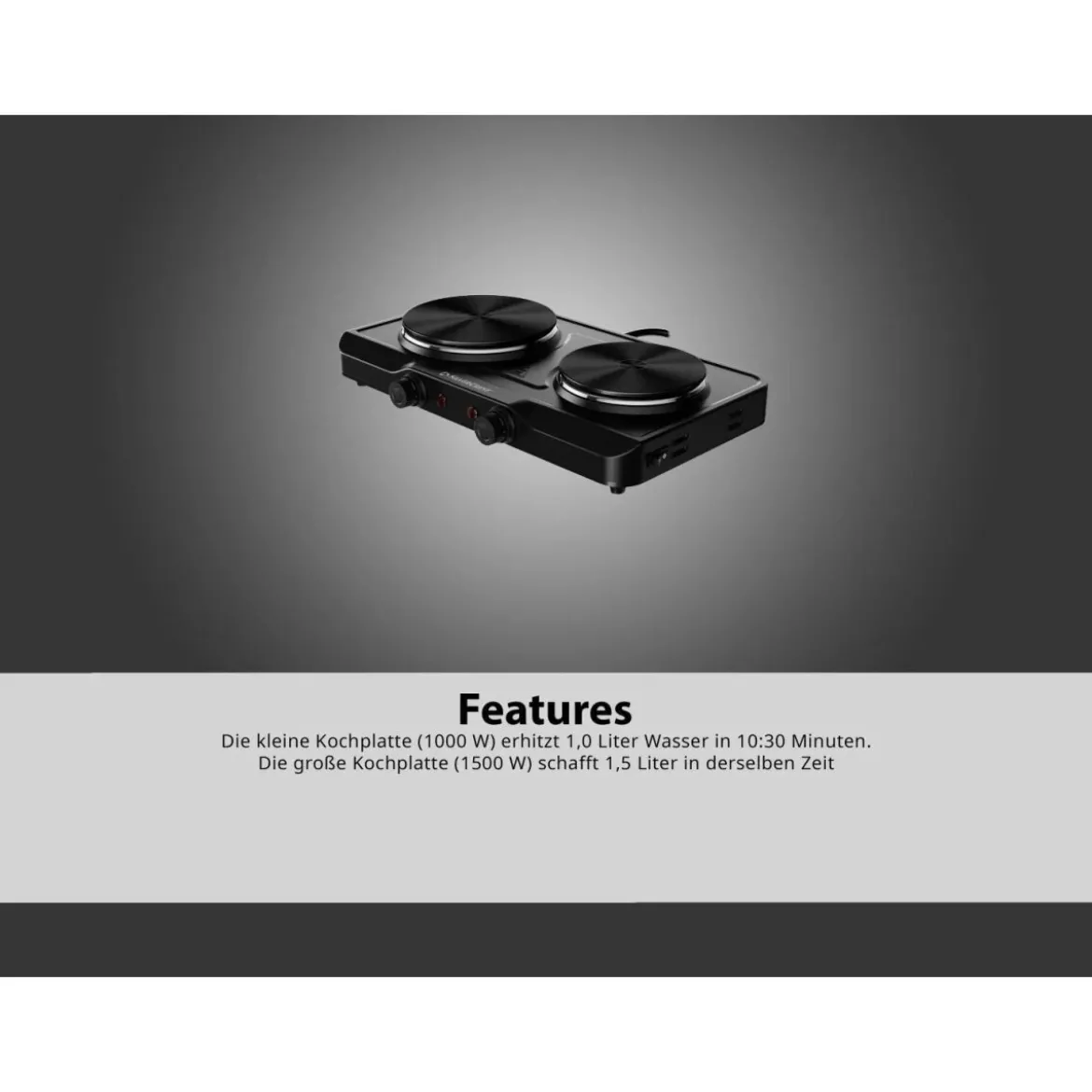 SILVERCREST® KITCHEN TOOLS Doppelkochplatte »SDK 2500 E1« - B-Ware
