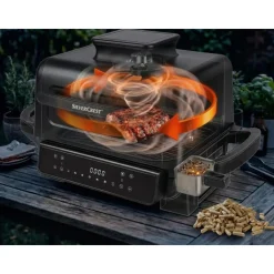 SILVERCREST® KITCHEN TOOLS Heißluftfritteuse mit Grill- und Räucherfunktion »SHLFS 2200 A1«, 2200 W, 3,8 l - B-Ware
