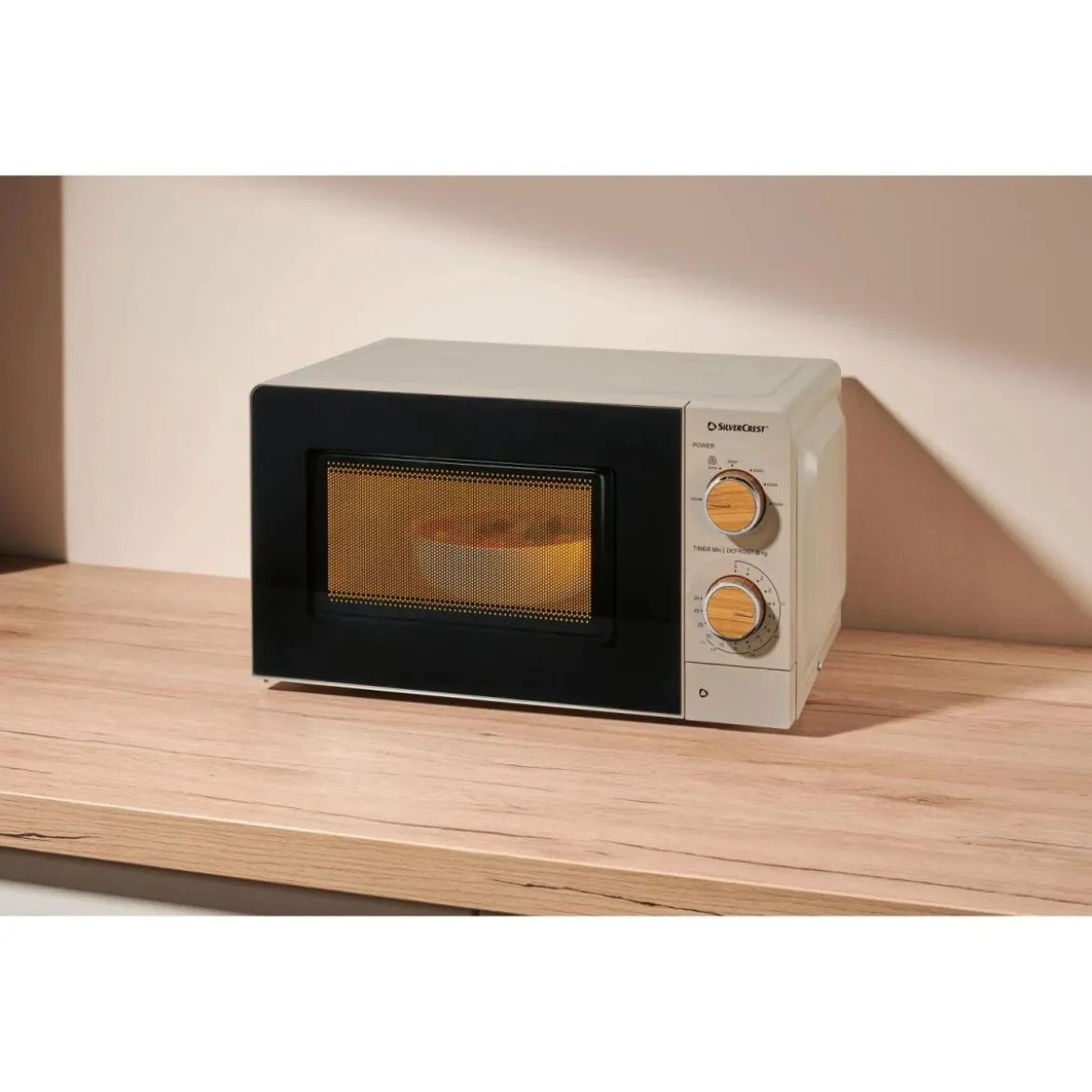 SILVERCREST® Mikrowelle, beige - B-Ware neuwertig