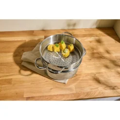 SILVERCREST® Premium-Edelstahl-Dampfgareinsatz, Ø 24 cm - B-Ware sehr gut