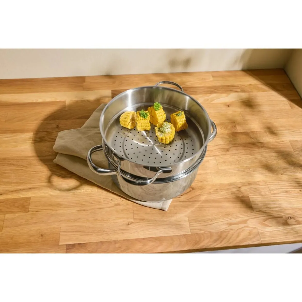 SILVERCREST® Premium-Edelstahl-Dampfgareinsatz, Ø 24 cm - B-Ware sehr gut