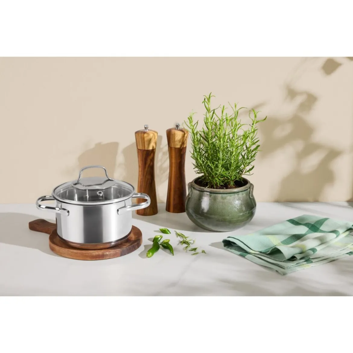 SILVERCREST® Premium-Edelstahltopf, Ø 16 cm - B-Ware neuwertig