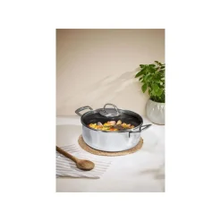SILVERCREST® Premium-Edelstahltopf, mit Wabenstruktur, Ø 24 cm - B-Ware neuwertig