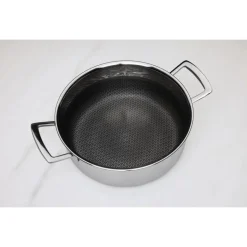 SILVERCREST® Premium-Edelstahltopf, mit Wabenstruktur, Ø 24 cm - B-Ware neuwertig