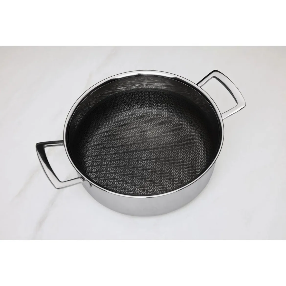 SILVERCREST® Premium-Edelstahltopf, mit Wabenstruktur, Ø 24 cm - B-Ware neuwertig