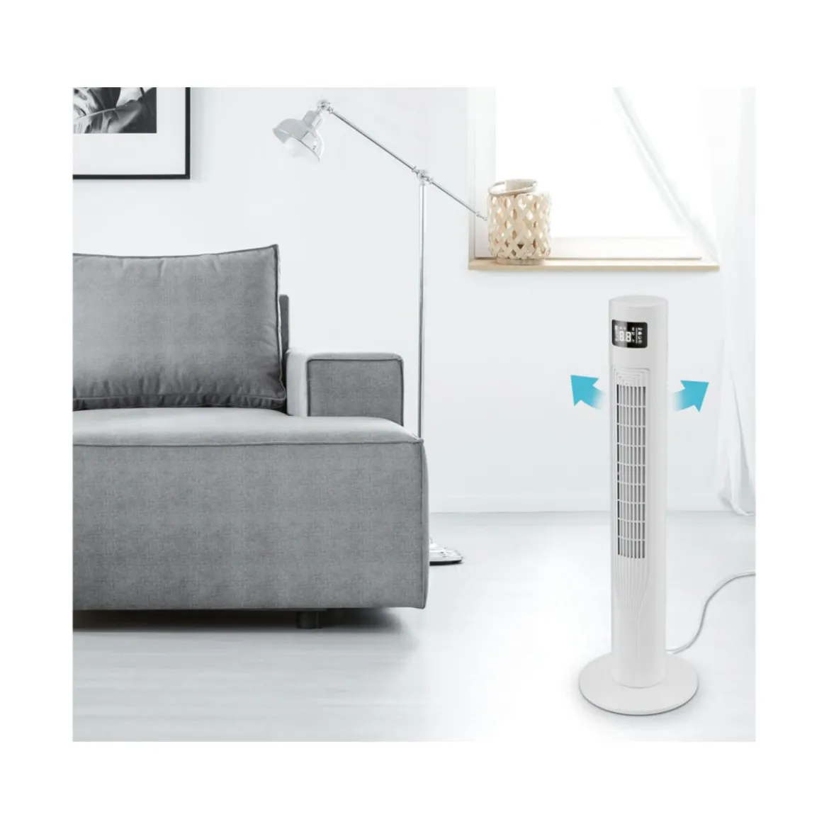 SILVERCREST Smart Home-Turmventilator STVS 50 A1, per App bedienbar - B-Ware