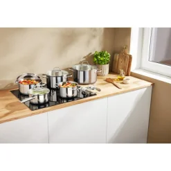 SILVERCREST® Topf-Set, 5-teilig, Edelstahl, Premium (Glasdeckel) - B-Ware sehr gut