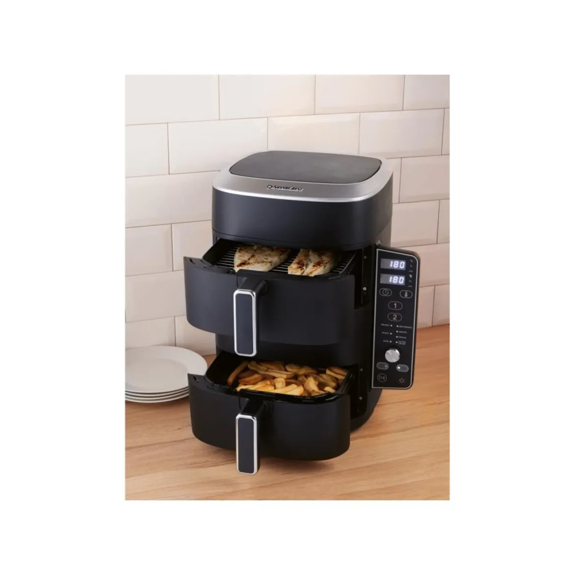 SILVERCREST® Tower Air Fryer »SHFDV 2470 A1«, 2x 4,75 l - B-Ware