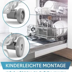 Spülmaschinen Rollen Set (2x8 stück) für Unterkorb und Oberkorb von Plemont. - B-Ware sehr gut