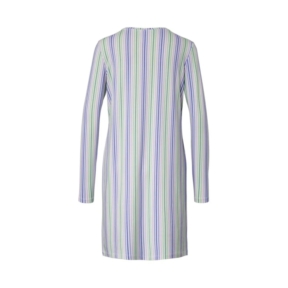 Tchibo Damen-Nachthemd, S, creme/grün/blau/gestreift - B-Ware sehr gut