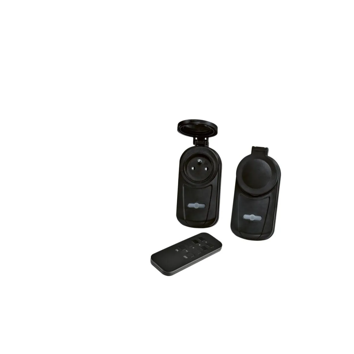 TRONIC® 3-teiliges Funkschaltset, für Außenbereich, schwarz - B-Ware neuwertig