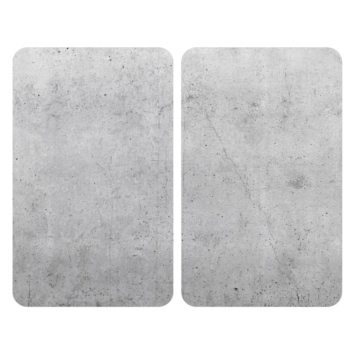 Wenko Herdabdeckplatte »Universal«, 2-teilig, für alle Herdarten, aus gehärtetem Glas (Beton) - B-Ware neuwertig