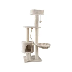 zoofari® Kratzbaum, mit Liegefläche und Höhle, creme - B-Ware sehr gut